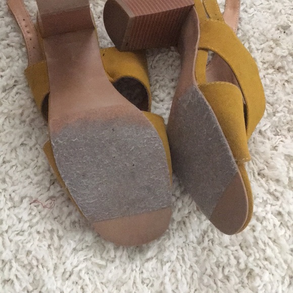 Mustard Sandal Heels - Picture 2 of 4